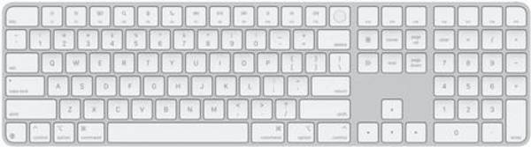 Apple Magic, Avec fil &sans fil, USB + Bluetooth, QWERTY, Blanc