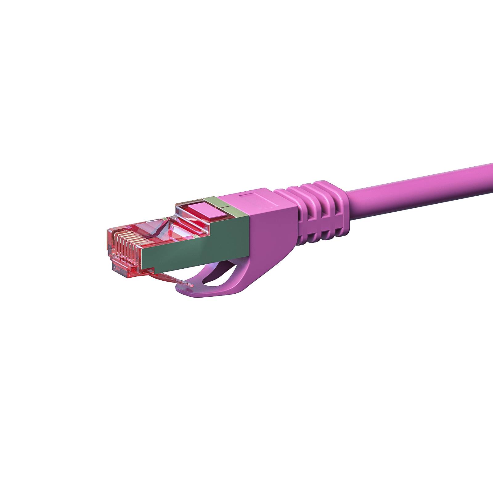 Danicom - Câble CAT6 SSTP / PIMF Rose - 1m-1
