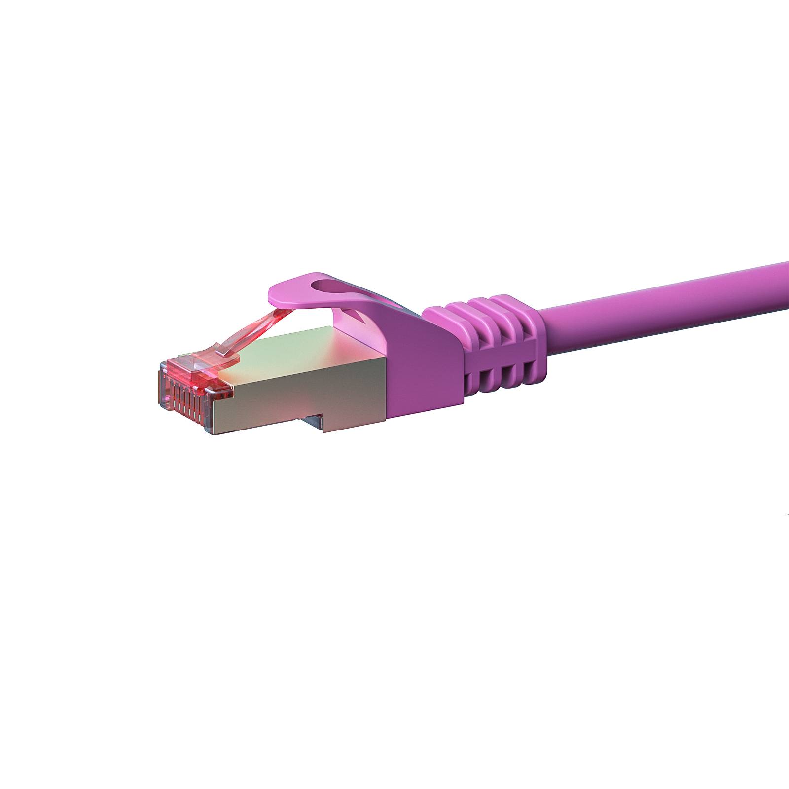 Danicom - Câble CAT6 SSTP / PIMF Rose - 1m-0