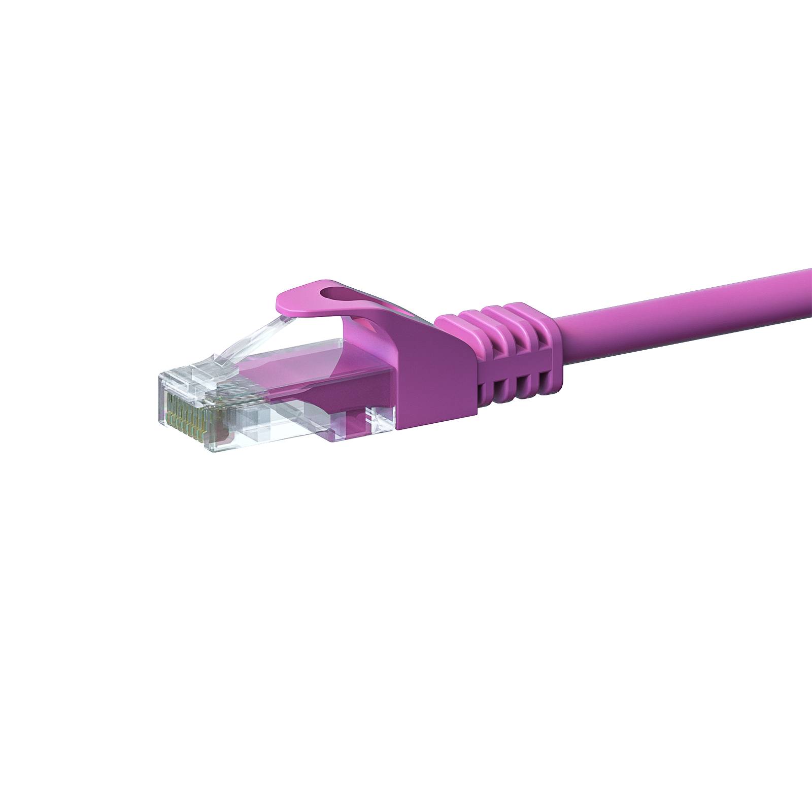 Danicom - Câble Cat5e UTP 100% cuivre rose - 1m-0