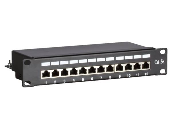 Danicom - Panneau de brassage de 10 pouces CAT5E FTP - 12 ports