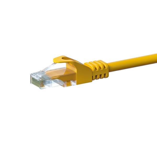 Danicom - Câble Cat5e UTP 100% cuivre jaune - 0.25m