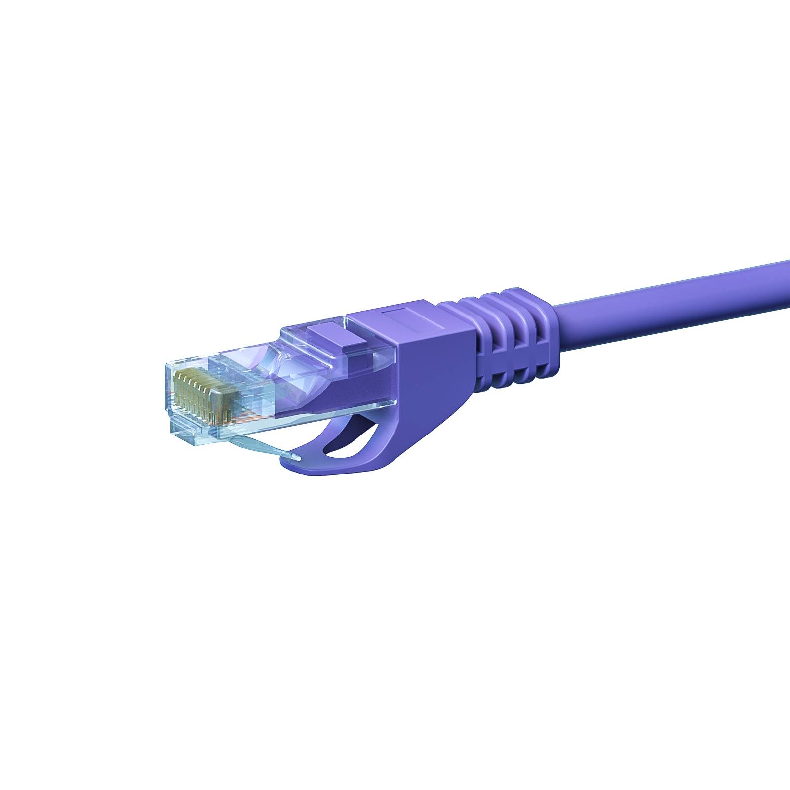 Danicom - Câble Cat5e UTP 100% cuivre violet - 1m-1