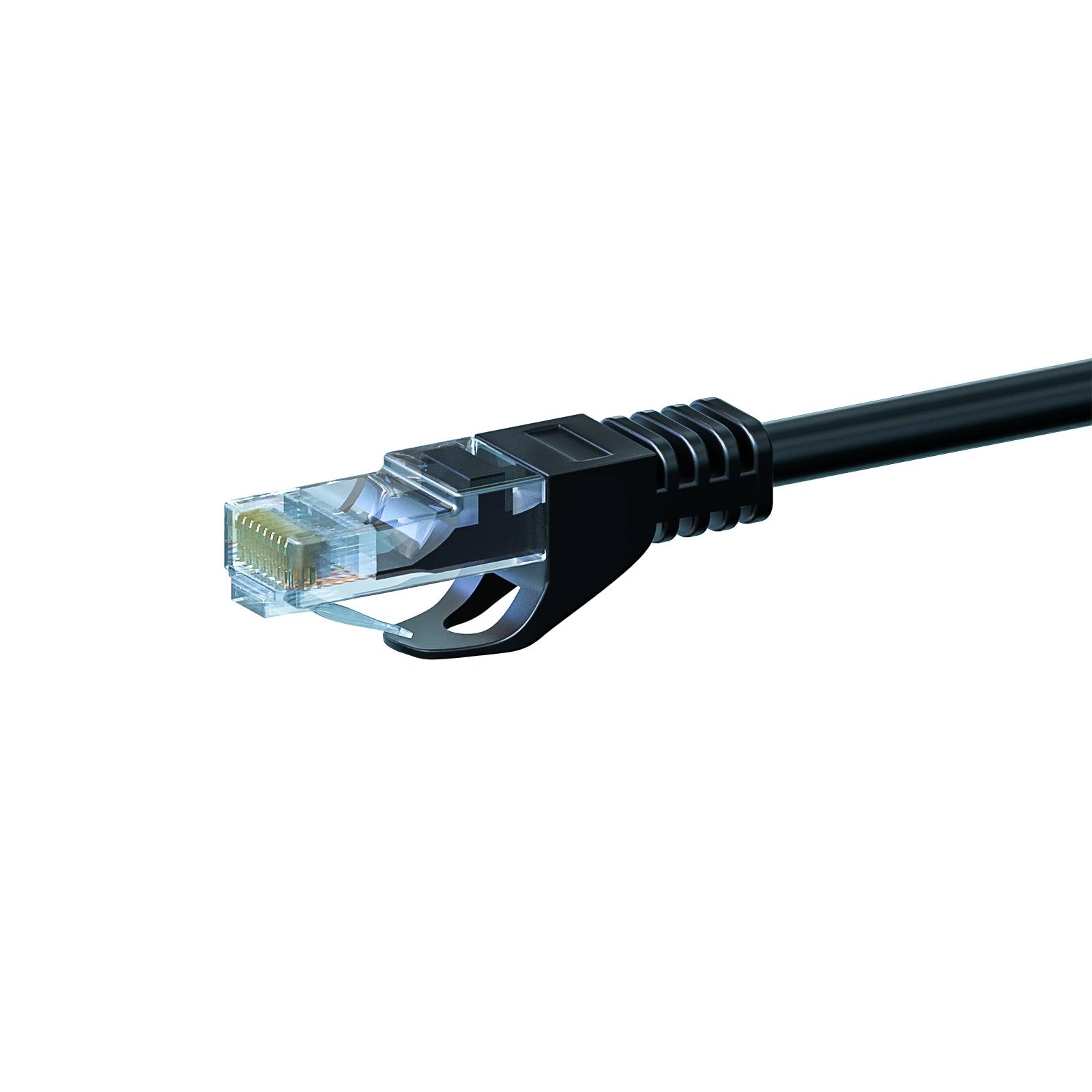 Danicom - Câble Cat5e UTP 100% cuivre noir - 0.25m-1