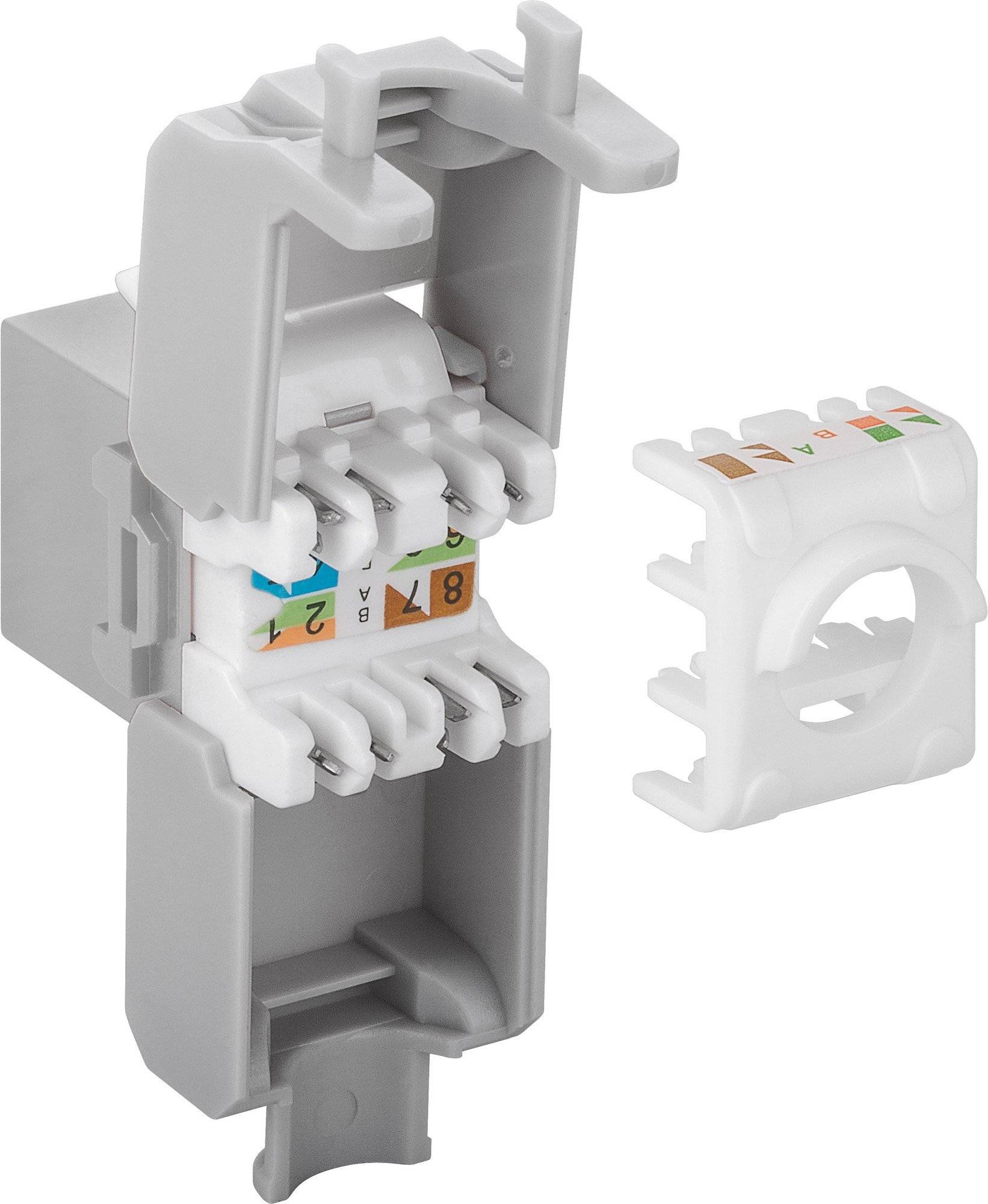 Danicom - Connecteur Keystone Cat6a UTP - Toolless - Gris-2