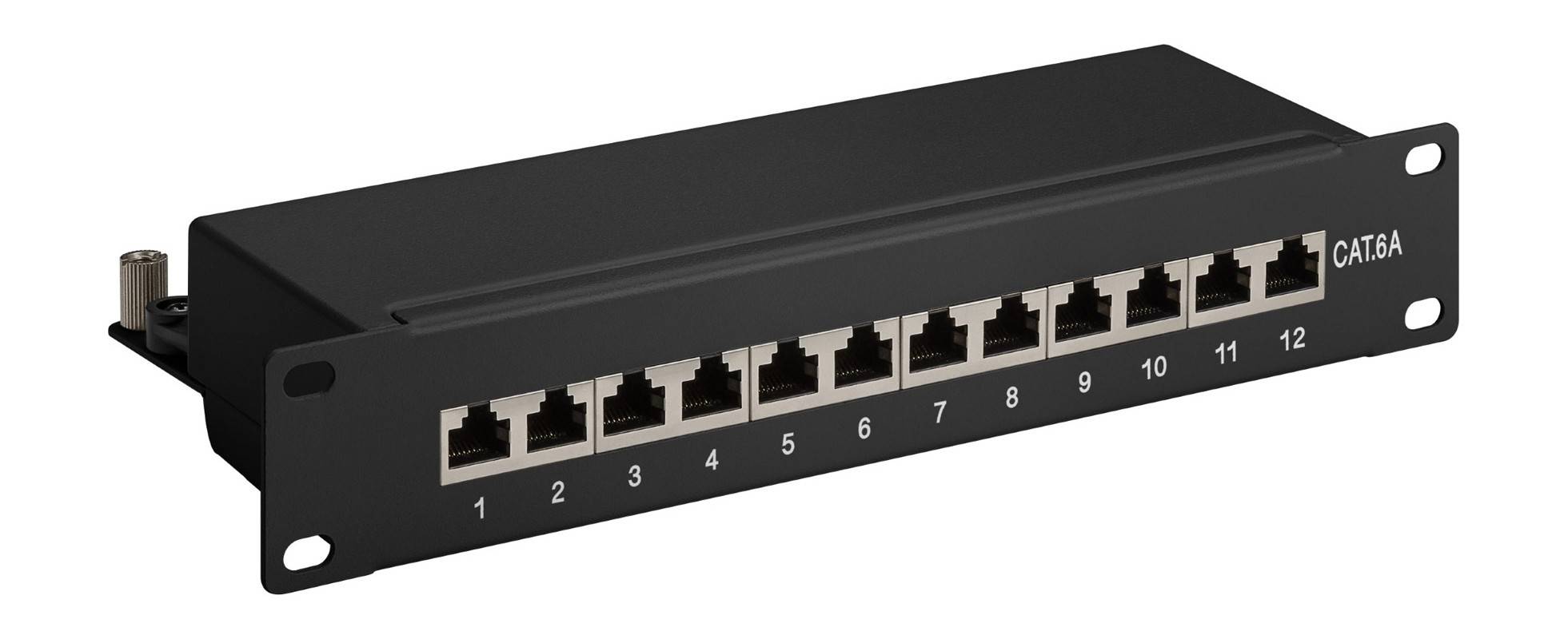 Danicom - Panneau de brassage de 10 pouces CAT6A STP - 12 ports-0
