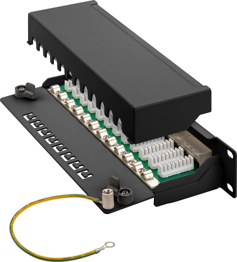 Danicom - Panneau de brassage de 10 pouces CAT6A STP - 12 ports-3