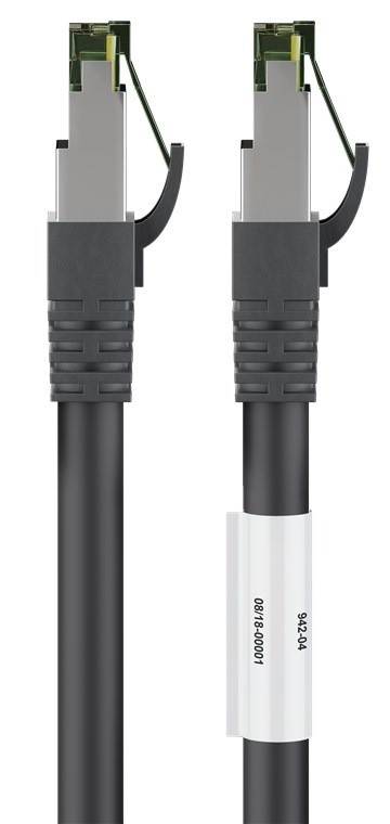 Danicom - Câble RJ45 Cat8 S/FTP (PIMF) noir - 1m-1