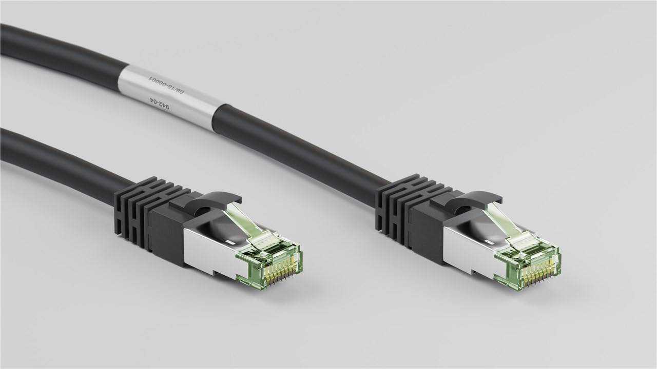 Danicom - Câble RJ45 Cat8 S/FTP (PIMF) noir - 1m-2