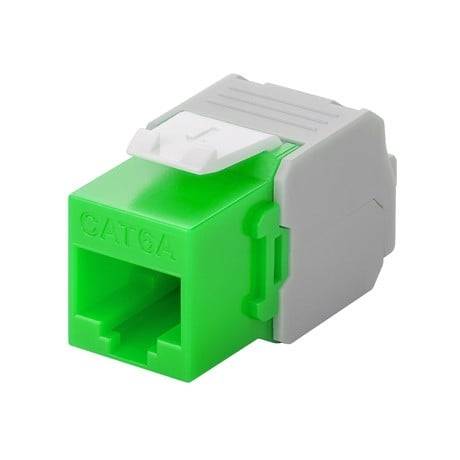 Danicom - Connecteur Keystone Cat6A UTP - Toolless - Vert-0