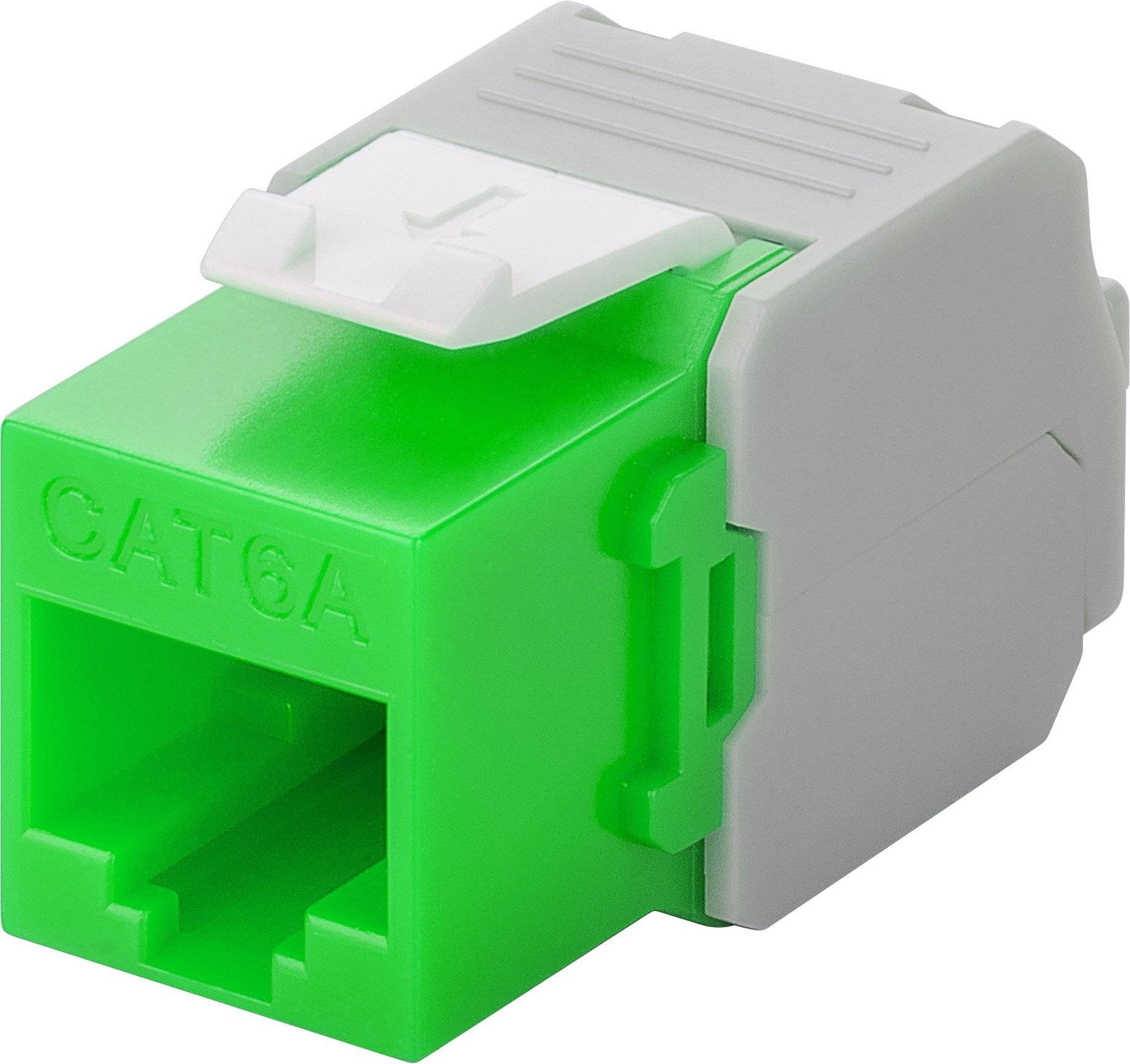Danicom - Connecteur Keystone Cat6A UTP - Toolless - Vert-1