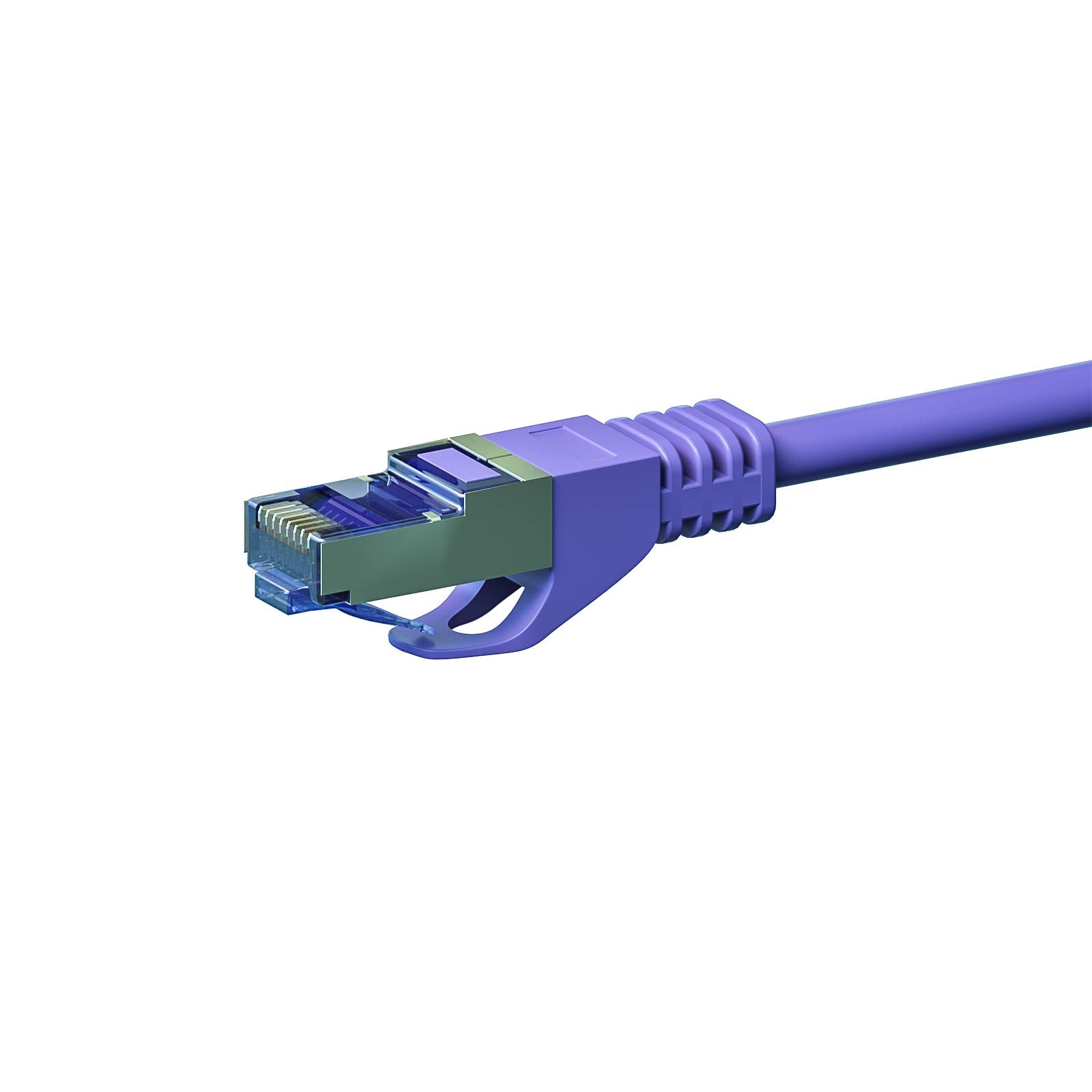 Danicom - Câble CAT6A S/FTP (PIMF) 100% cuivre violet - 0.50m-1