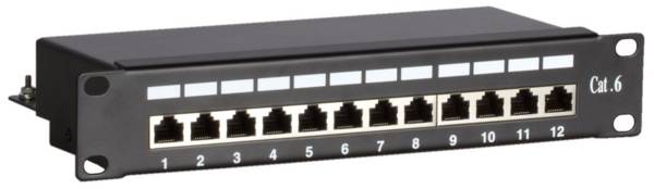 Danicom - Panneau de brassage de 10 pouces FTP CAT6 - 12 ports