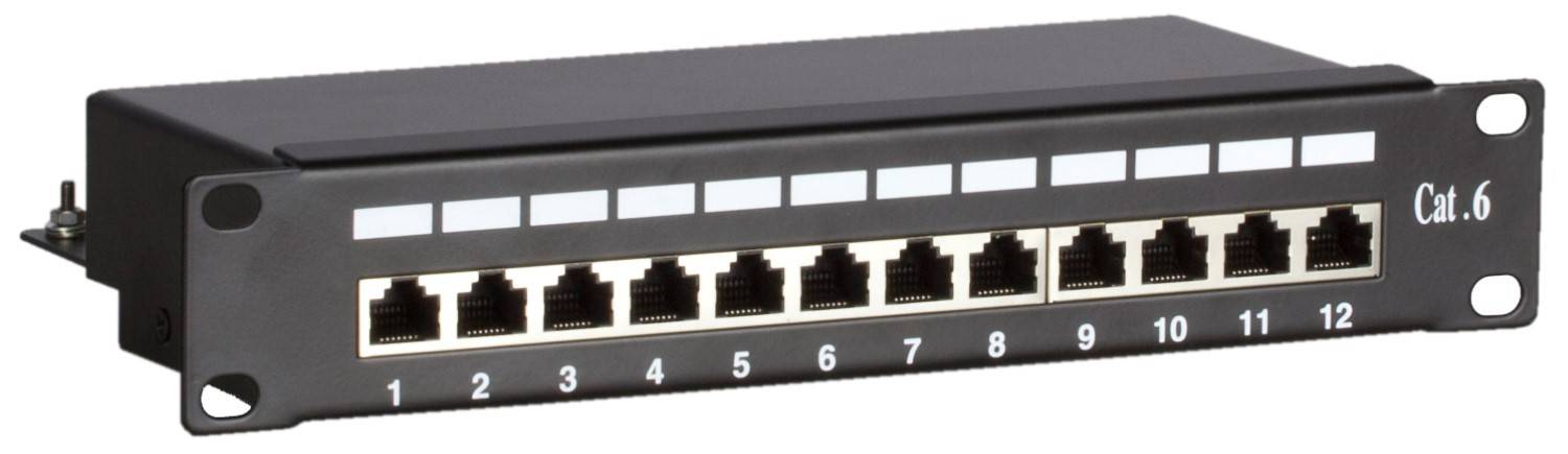 Danicom - Panneau de brassage de 10 pouces FTP CAT6 - 12 ports-0