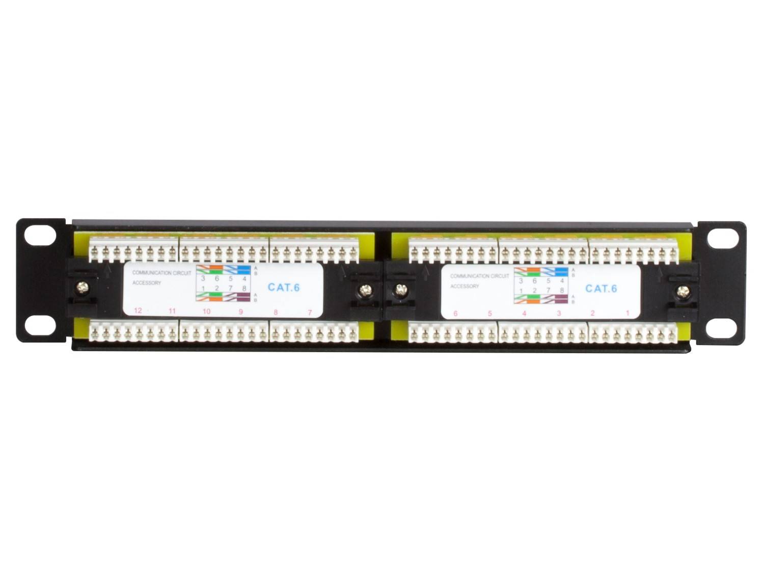 Danicom - Panneau de brassage de 10 pouces CAT6 UTP - 12 ports-2