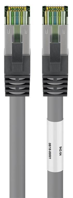 Danicom - Câble RJ45 Cat8 S/FTP (PIMF) Gris - 0,25m-0