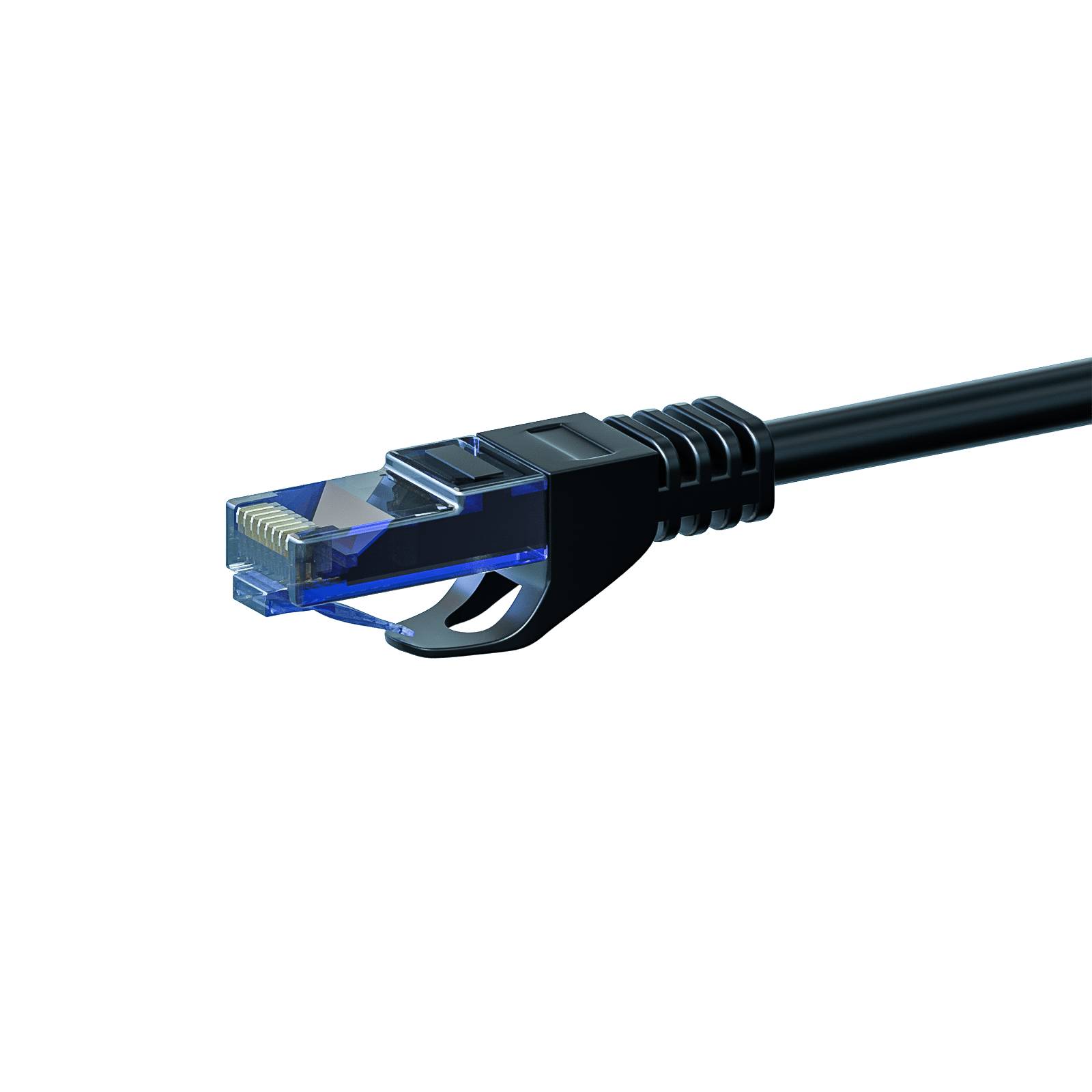 Danicom - Câble CAT6A UTP 100% cuivre noir - 2m-1