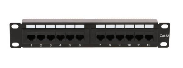 Danicom - Panneau de brassage de 10 pouces CAT6A UTP - 12 ports