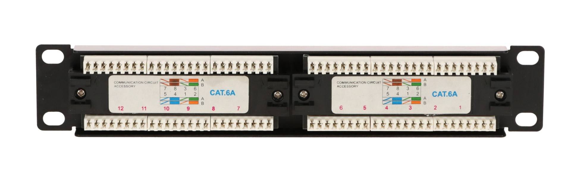 Danicom - Panneau de brassage de 10 pouces CAT6A UTP - 12 ports-2
