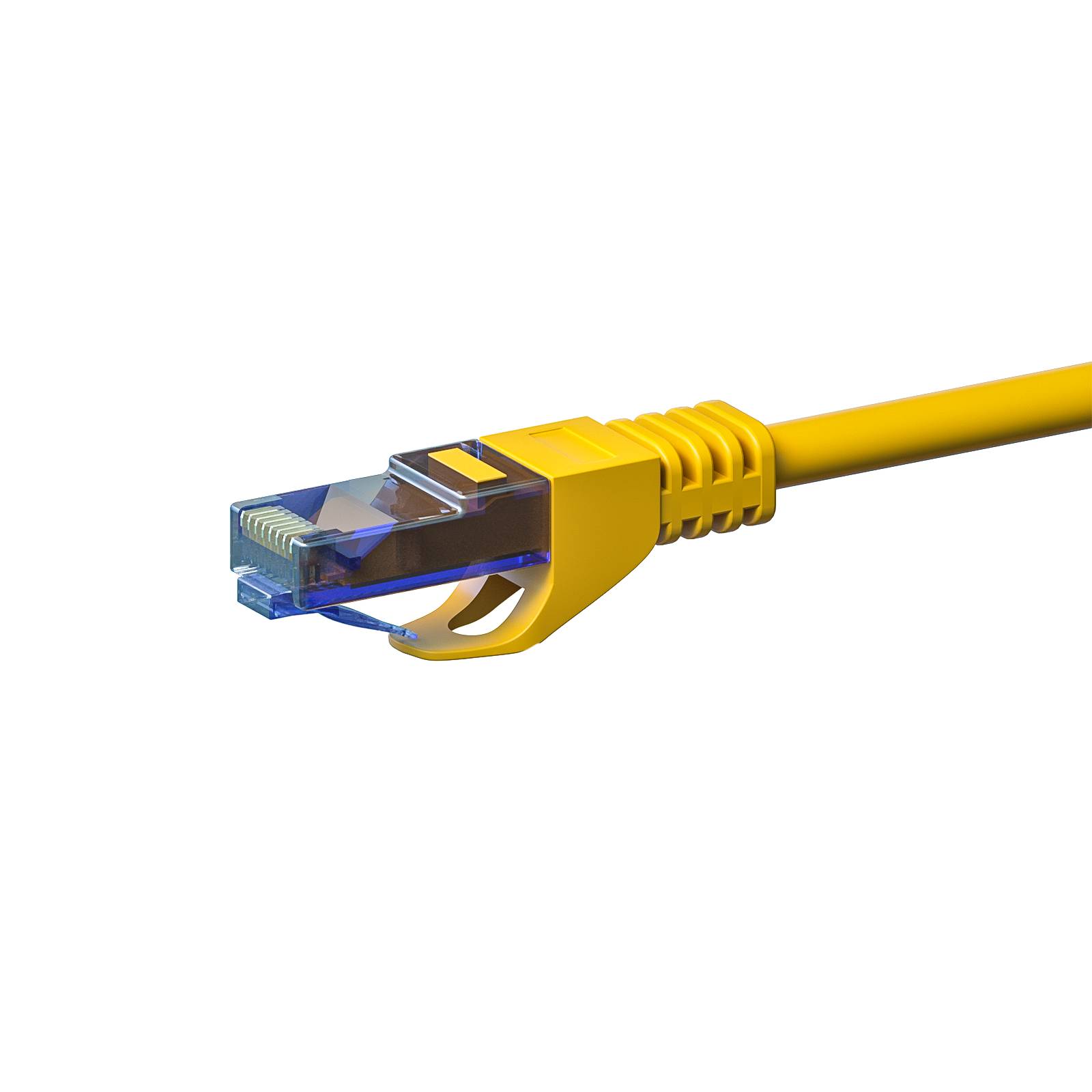 Danicom - Câble CAT6A UTP 100% cuivre jaune - 10m-1