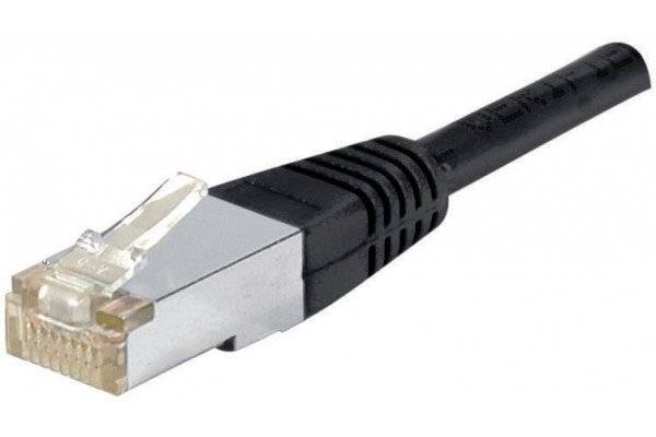 Cordon RJ45 catégorie 6A F/UTP noir - 15 m