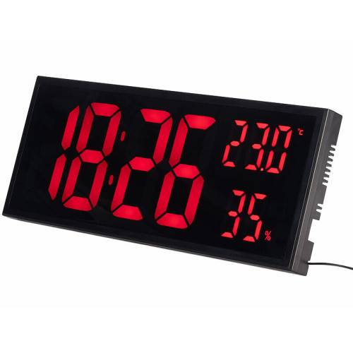 Horloge digitale LED ROUGE en format XXL-4