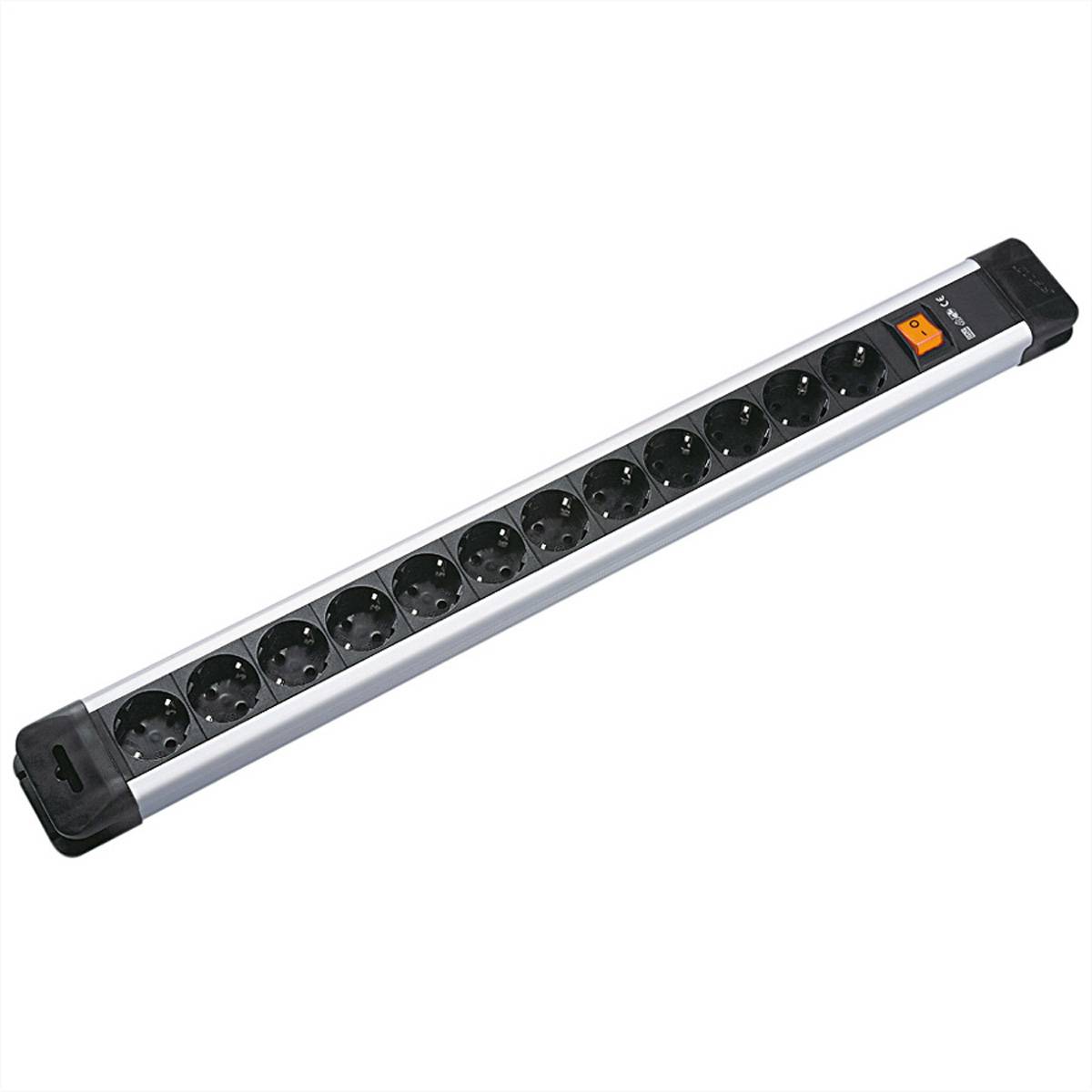 BACHMANN CONNECTUS Steckdosenleiste 12x Schutzkontakt, Kunststoff, mit Schalter, 2,0m-0
