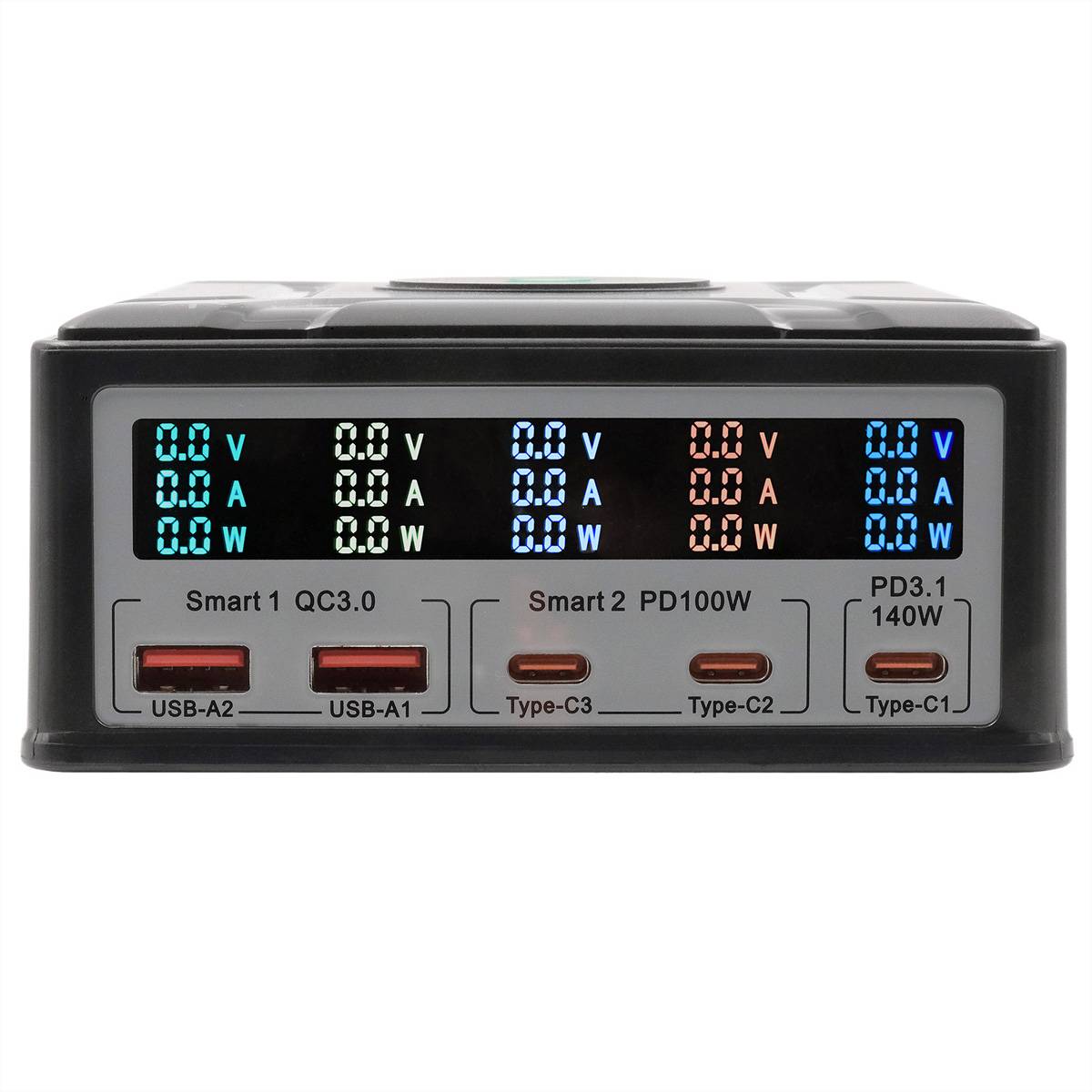 EXSYS EX-1107 Chargeur multiports High Power, QI 15W et USB-C PD à max. 260W-0
