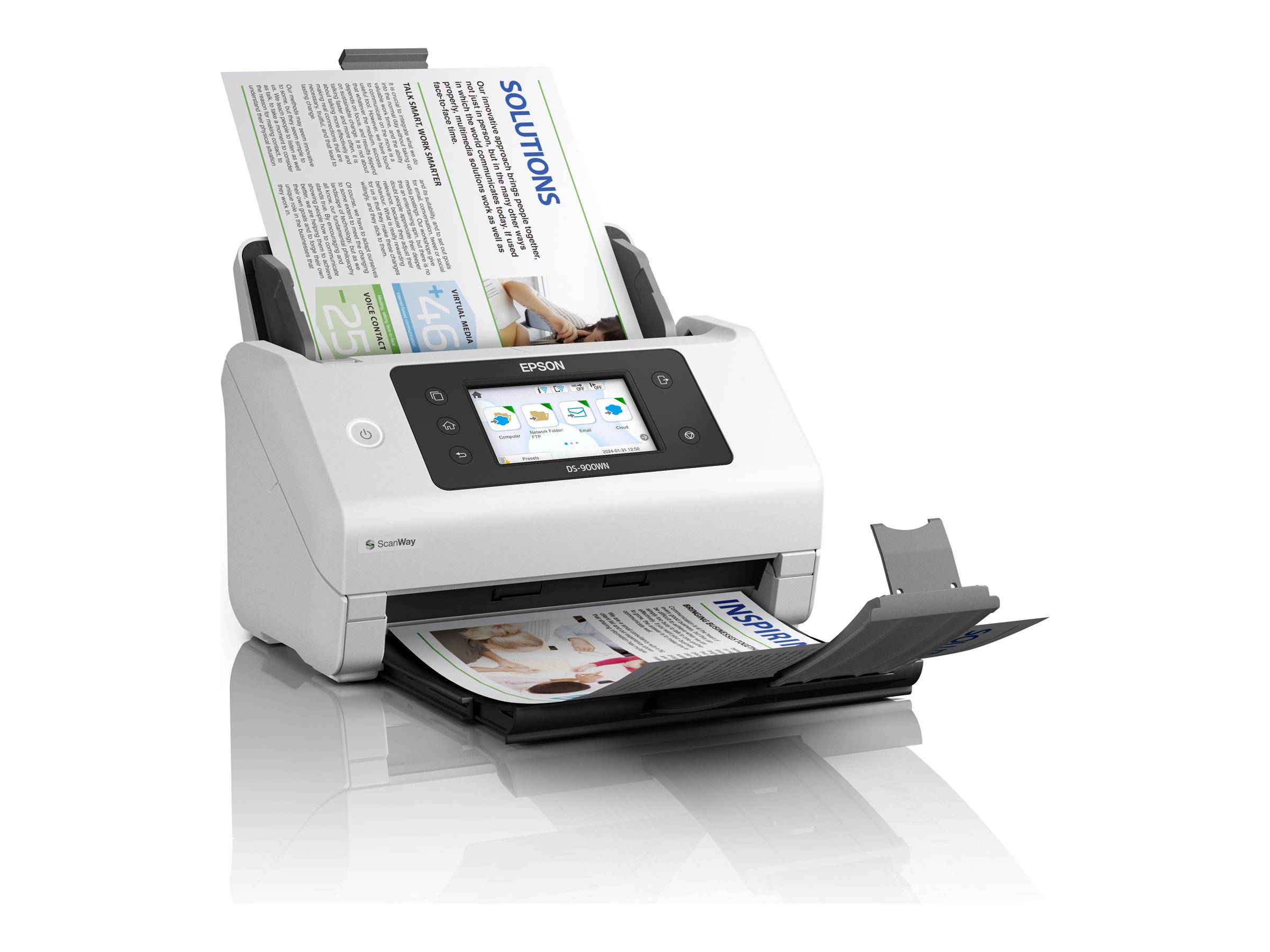 EPSON WorkForce DS-900WN Scanner A4 network and Wifi 70ppm/140ipm feeder 100 sheets-0