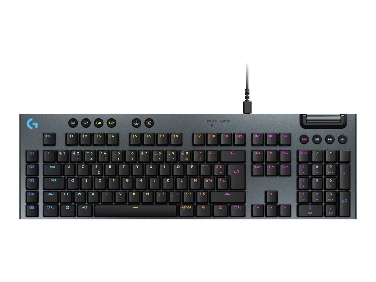 Logitech G G915 X, Avec fil, USB, Clavier mécanique, AZERTY, LED RGB, Noir-0