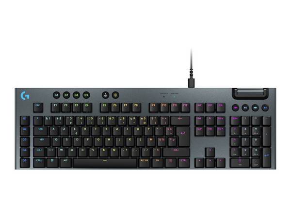 Logitech G G915 X, Avec fil, USB, Clavier mécanique, AZERTY, LED RGB, Noir