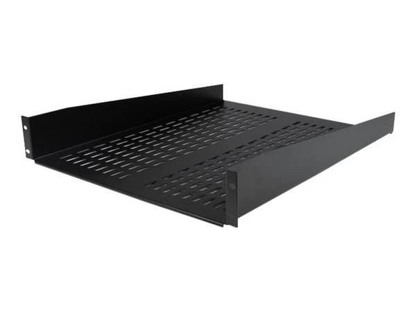 2U 22" Vented Fixed Rack Mount Shelf