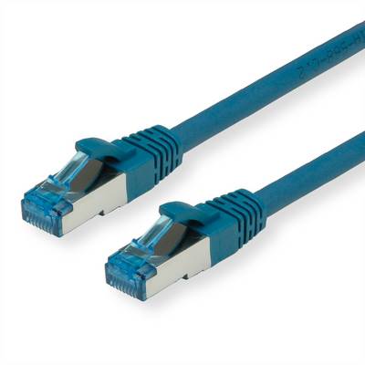 Cordon VALUE Cat.6A (Classe EA) / 10 Gigabit S/FTP, LSOH, bleu, 15 m-0