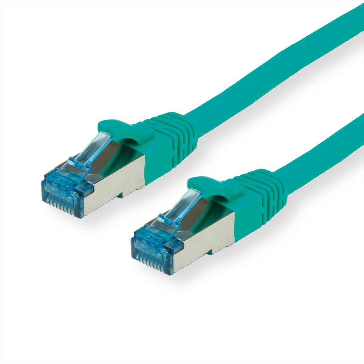 Cordon VALUE Cat.6A (Classe EA) / 10 Gigabit S/FTP, LSOH, vert, 0,15 m-0