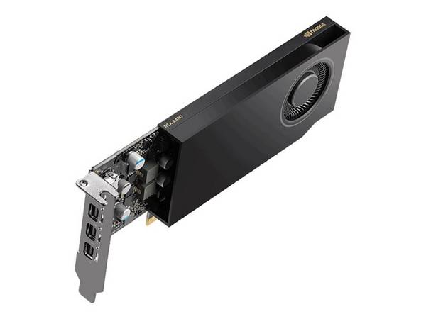 PNY VCNRTXA400-PL, RTX A400, 4 Go, GDDR6, 64 bit, 5120 x 2880 pixels, PCI Express x8 4.0
