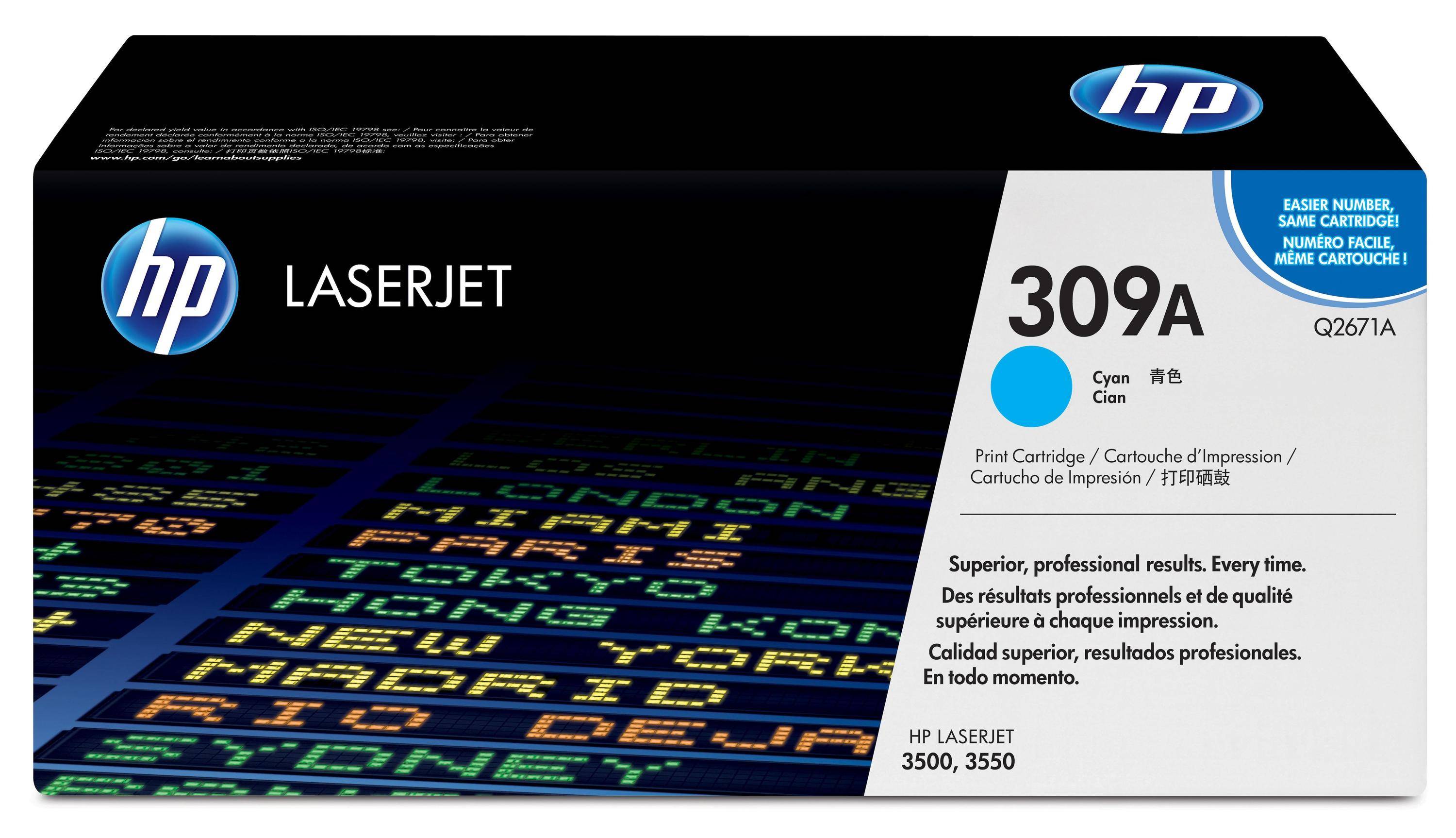 HP 309A Cyan Original LaserJet Toner Cartridge Cartouche de toner 1 piece(s)-0