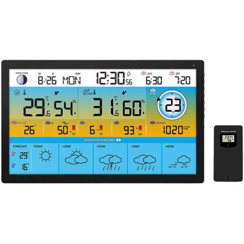 Station météo écran couleur XXL connectée-3