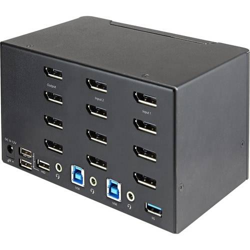 2-Pt Quad Monitor DisplayPort KVM Switch-1