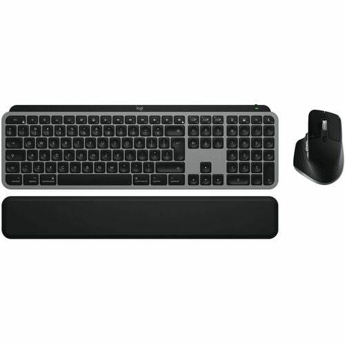 Logitech Master MX Keys S Combo for Mac, Sans fil, RF sans fil + Bluetooth, Commutateur de touche « ciseaux », AZERTY, L