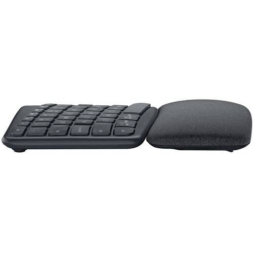Logitech ERGO K860, Taille réelle (100 %), Sans fil, Bluetooth, Contacteur de touche semi-mécanique, AZERTY, Graphite-1