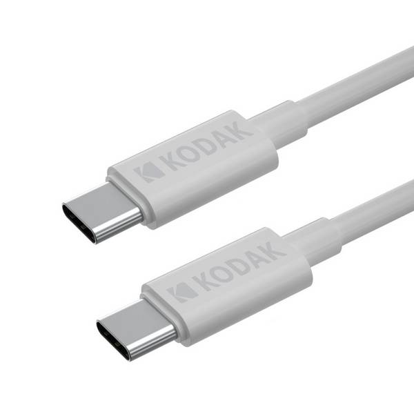 KODAK Câble USB-C vers USB-C - Charge et Transfert Haute Vitesse, Compatible avec Appareils USB-C, 1 m, Design Résistan