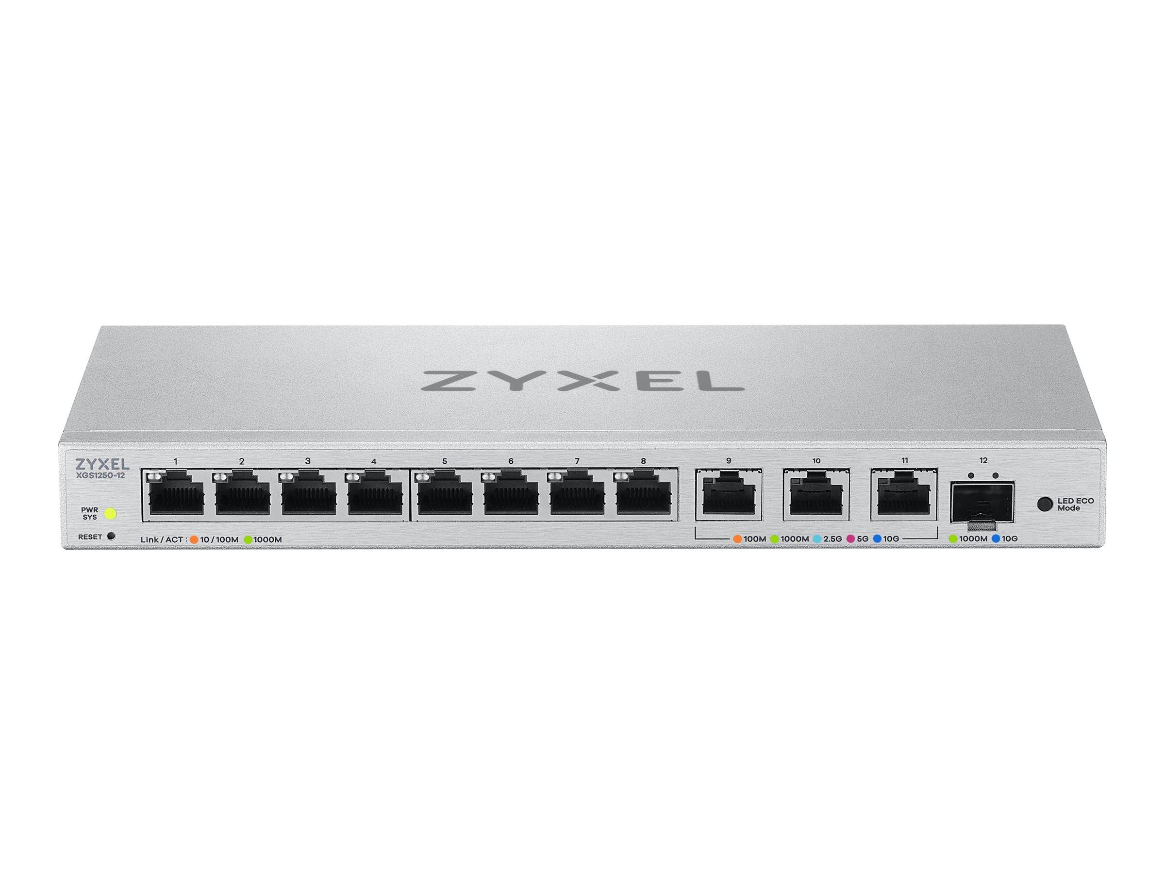 Zyxel XGS1250-12, Géré, L2, 10G Ethernet (100/1000/10000), Full duplex, Montage mural-2