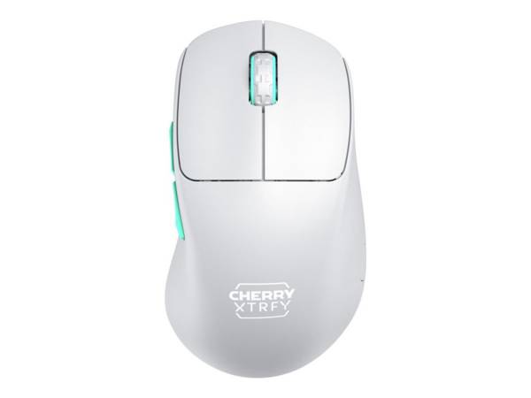 CHERRY XTRFY M64 Wireless, RF sans fil, 26000 DPI, Bleu, Turquoise, Blanc