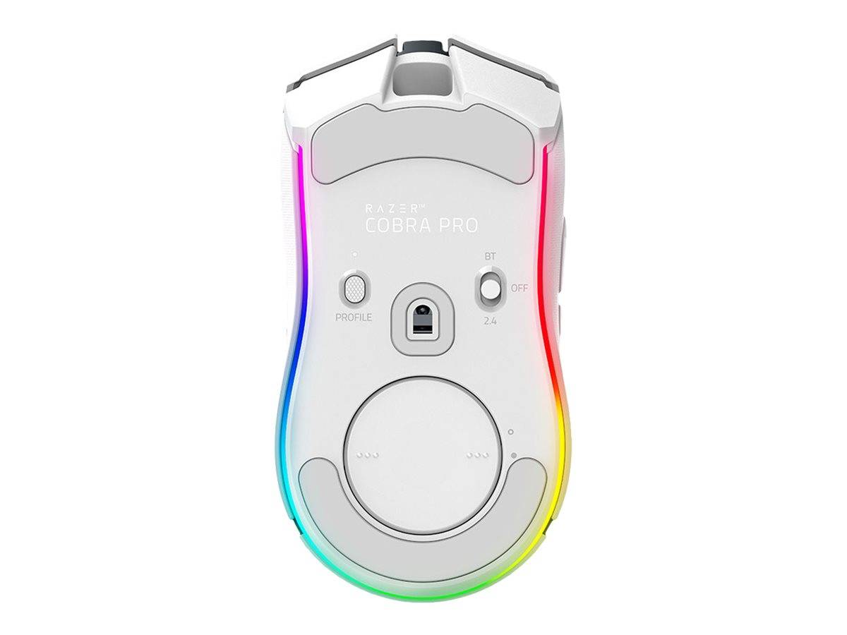 Razer Cobra Pro, Droitier, Optique, RF Wireless + Bluetooth + USB Type-C, 30000 DPI, Blanc-1