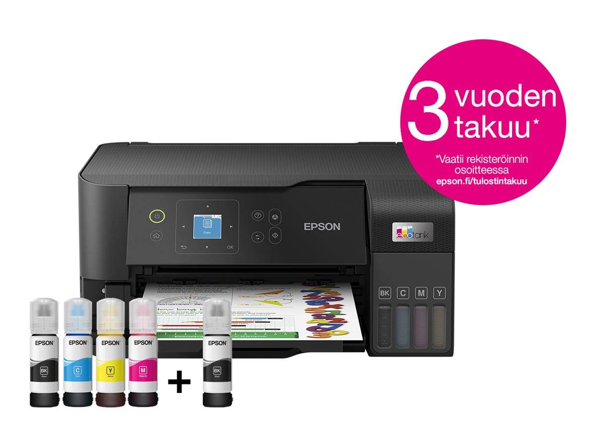 Epson EcoTank ET-2840, Jet d'encre, Impression couleur, 4800 x 1200 DPI, A4, Impression directe, Noir-1