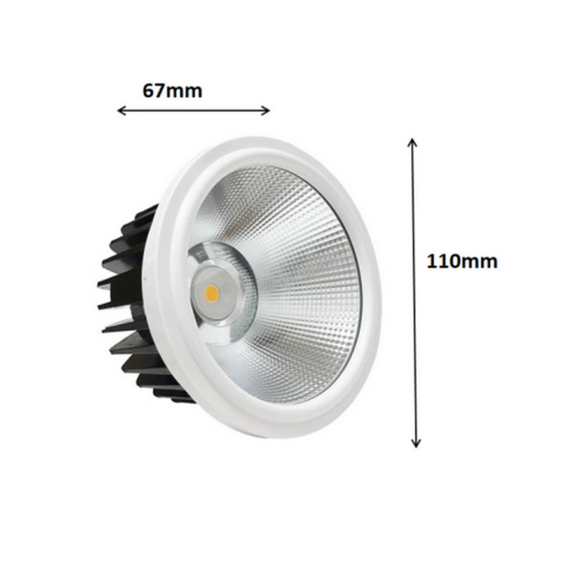 Kit Support Double AR111 Encastrable Orientable avec Ampoules LED 20W - Blanc Neutre 4000K - 5500K - SILAMP-3