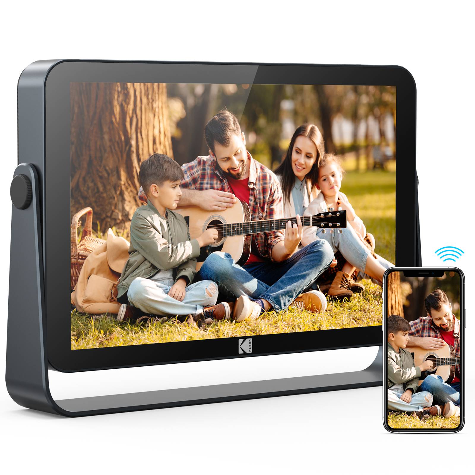 KODAK Cadre Photo Numérique 10'' Wi-Fi 6, Écran Tactile Full HD 1200x1920, 32 Go, Batterie 3800 mAh, Diaporama & Musiqu-0
