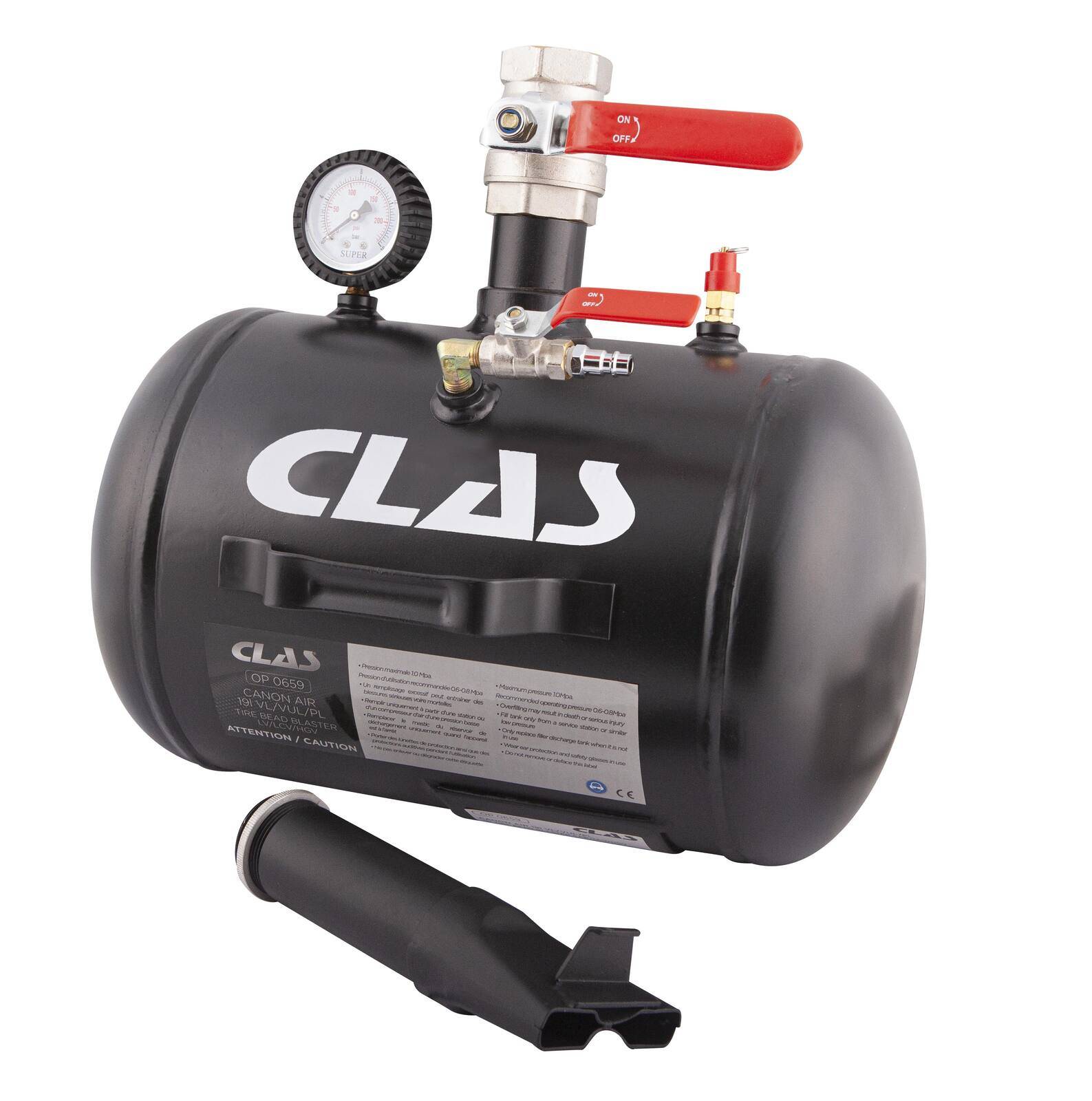 Canon air pneumatique 19L pour VL/VUL/PL avec réservoir acier - OP 0659 - CLAS Equipements-1