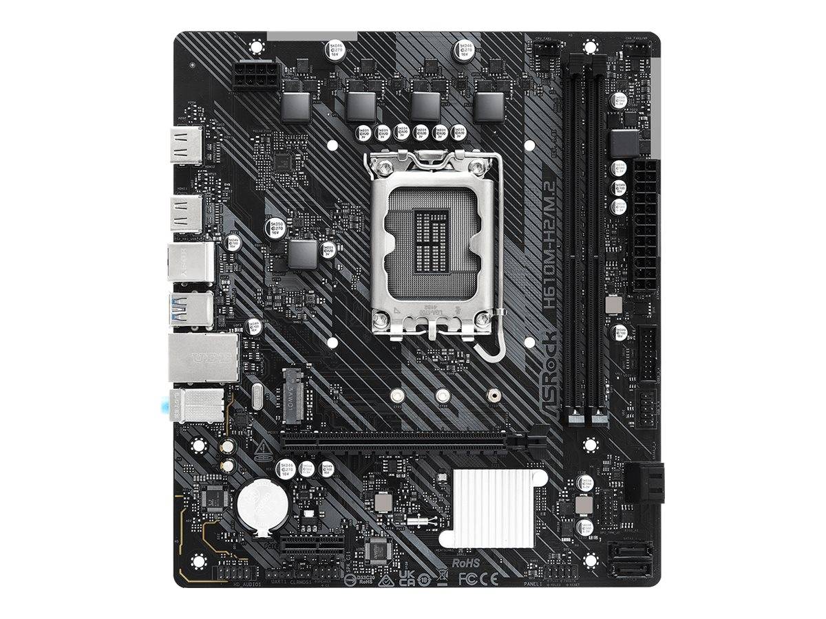 Asrock H610M-H2/M.2, Intel, LGA 1700, Intel Core i3 12th Gen, Intel Core i3 13th Gen, Intel Core i3 14th Gen, Intel Core-0