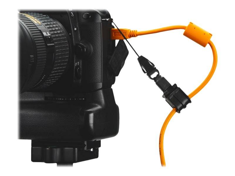 Tether Tools Câble USB USB 2.0 USB-Mini-B mâle, USB-A mâle 4.60 m orange actif avec amplification du signal CU5451-3